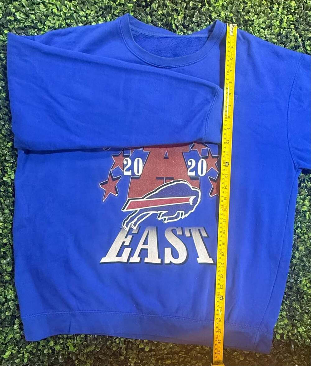 Buffalo Bills 2020 AFC East Champions Royal Blue Crewneck Sweatshirt - Picture 4 of 4